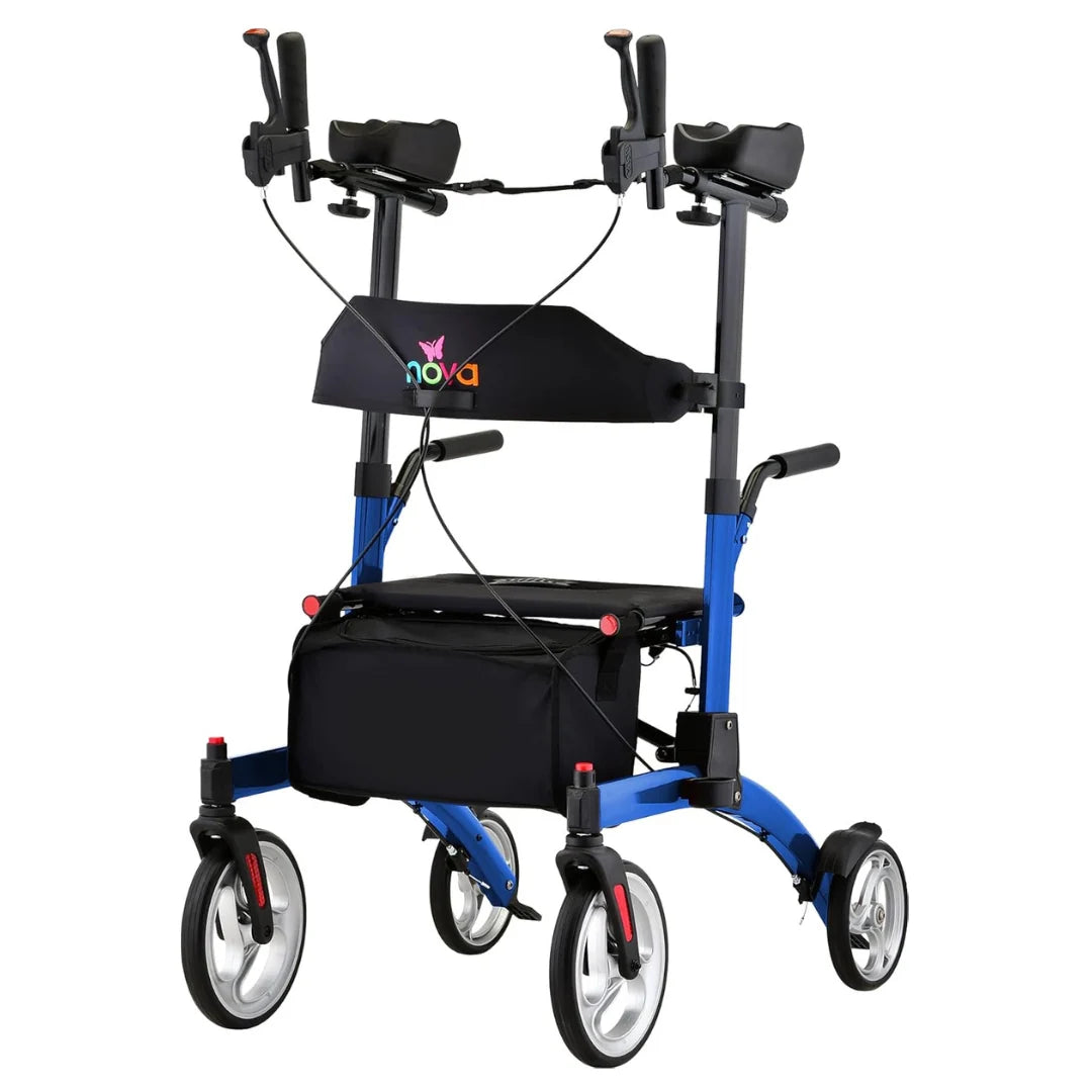 NOVA Dragon Fold & Go Rise UP Rollator – Upright Forearm Support Walker with Seat
