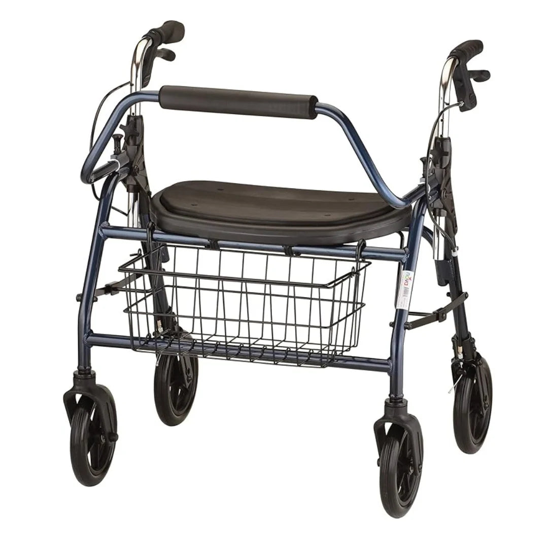 NOVA Mighty Mack Bariatric Rollator – Extra-Wide 500 lb Heavy-Duty Rollator Walker with Seat
