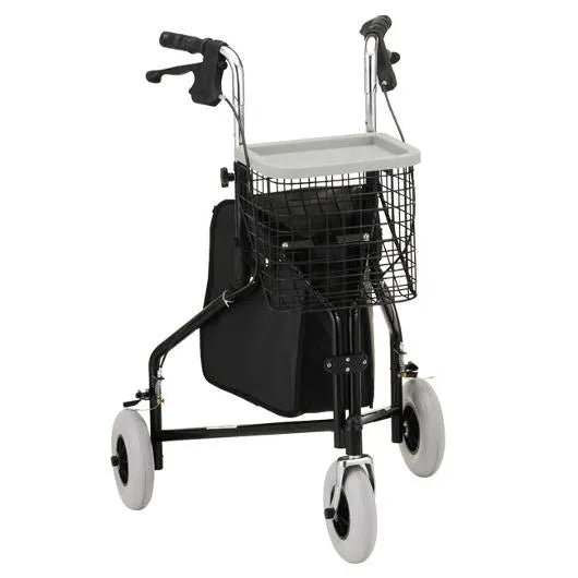 NOVA Traveler 3-Wheel Rollator Walker – Lightweight Tri-Wheel Rollator with Basket, Tray & Pouch