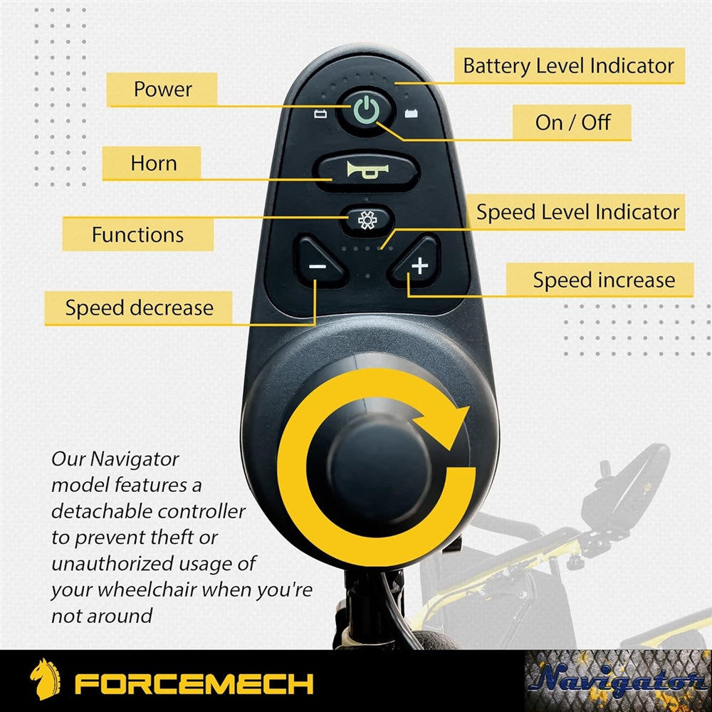 Forcemech Navigator Folding Bariatric Lightweight Powerchair