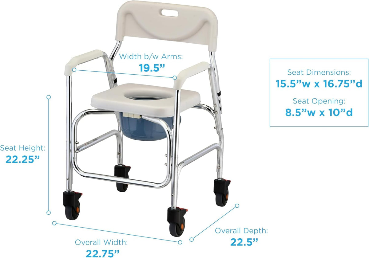 Nova Rolling Commode Shower Chair 8800