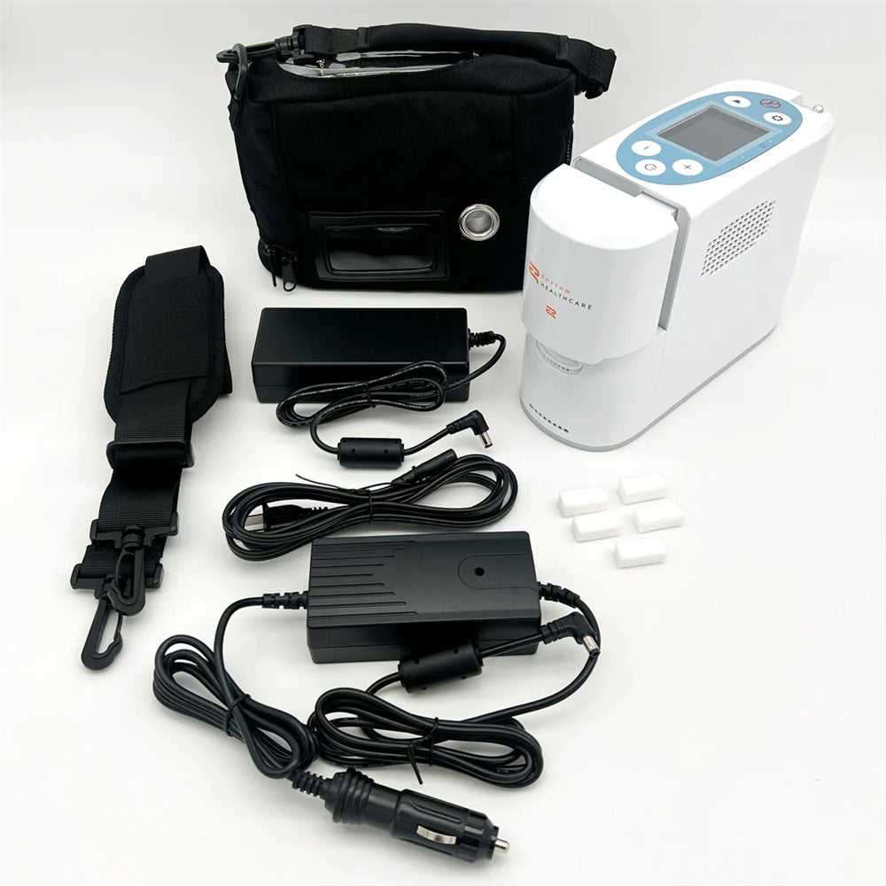 Rhythm P2-E7 Portable Oxygen Concentrator Package - Pulse Dose