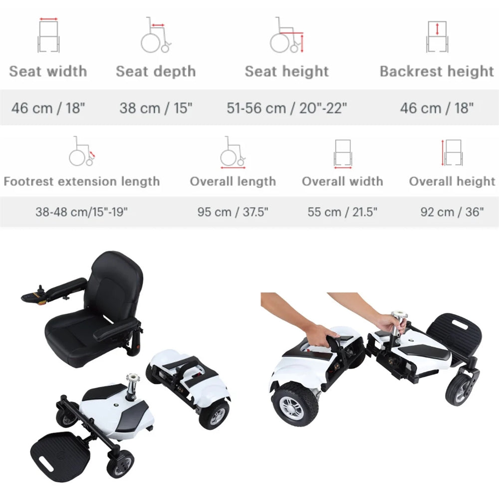 Merits Health Regal EZ-GO Deluxe Portable Power Chair