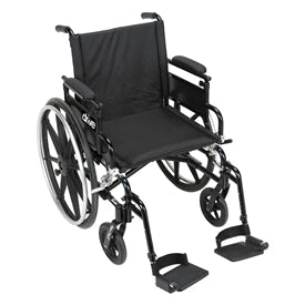 Drive Medical Viper Plus GT lightweight folding wheelchair — adjustable back angle, quick-release rear wheels, 300 lb capacity