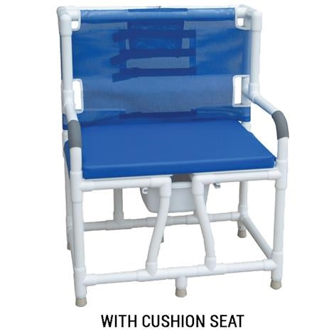 MJM International Bariatric Bedside Commode with Full Support Back
