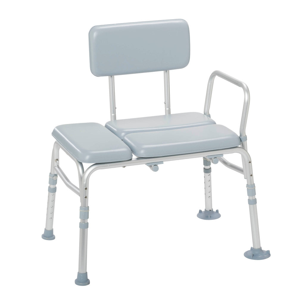 Drive Medical Padded Transfer Bench – Adjustable Bath Transfer Bench with Vinyl Padding