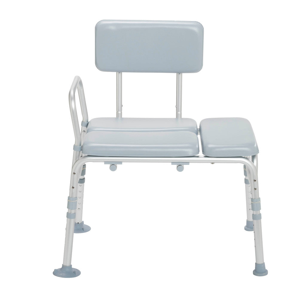 Drive Medical Padded Transfer Bench – Adjustable Bath Transfer Bench with Vinyl Padding