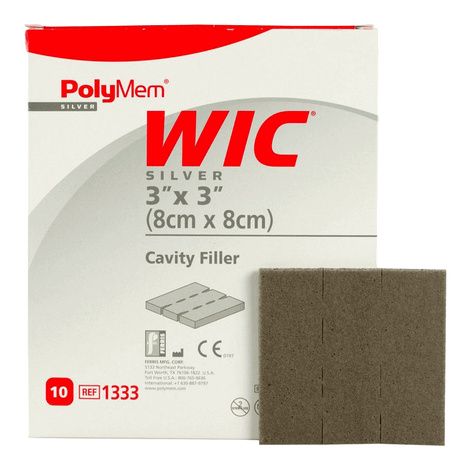 Ferris PolyMem WIC Silver Cavity Wound Filler — Fills Dead Space, Silver Antimicrobial