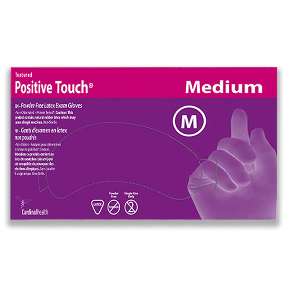 Positive Touch Latex Exam Gloves Powder Free