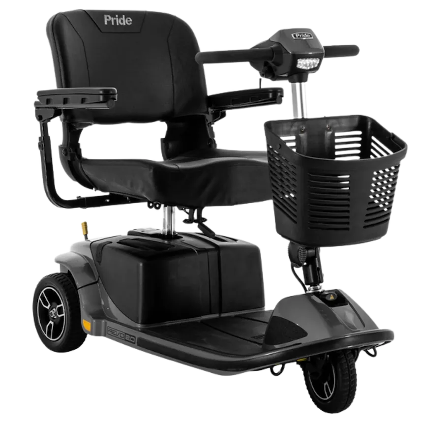 Pride Revo 2.0 3-Wheel Mobility Scooter S66 – 400 lb Capacity