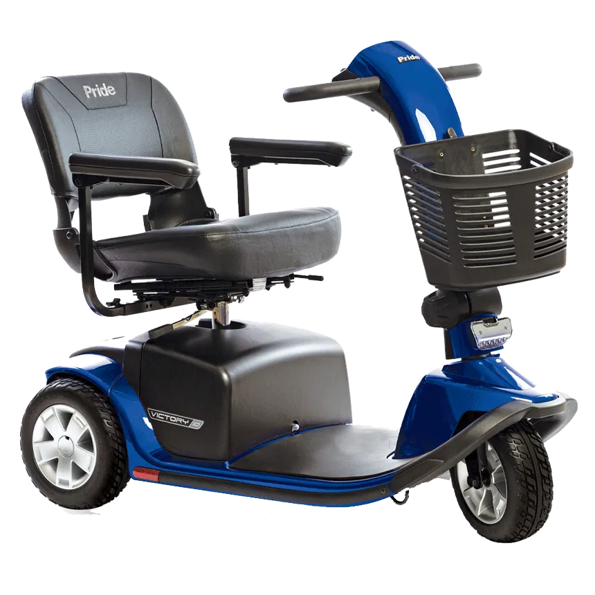 Pride Victory 10 3-Wheel Mobility Scooter – 400 lb Capacity Full-Size Comfort Scooter