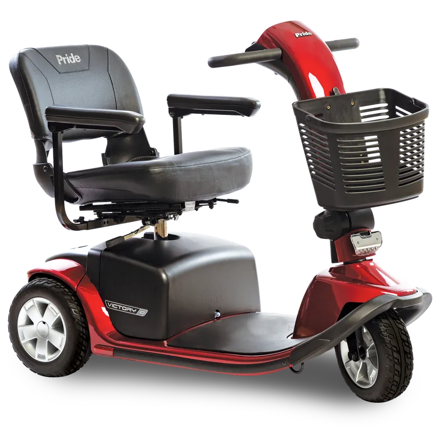 Pride Victory 10 3-Wheel Mobility Scooter – 400 lb Capacity Full-Size Comfort Scooter