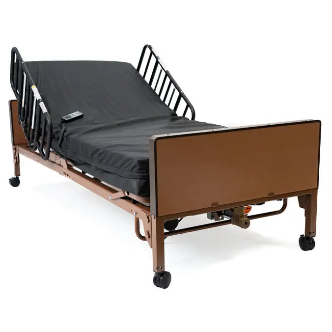 Pro-Basics Full Electric Hospital Hi-Low Bed Package w/ Mattress with Rails