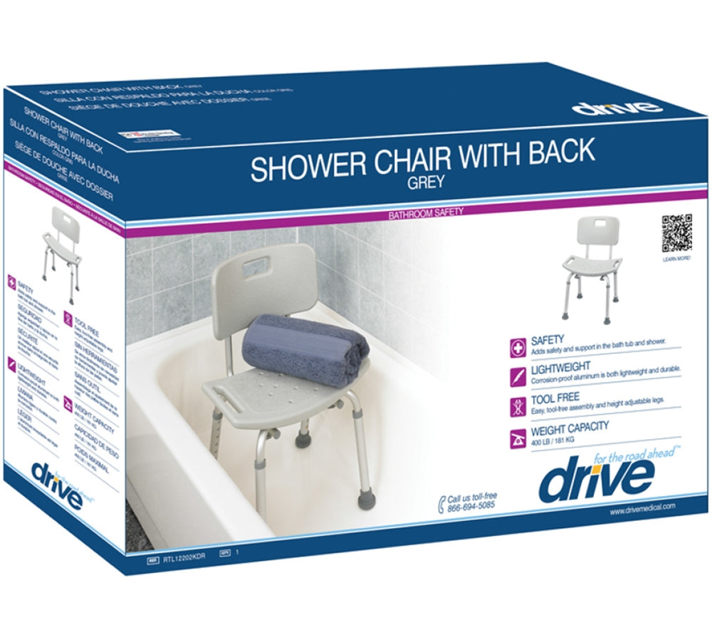 Drive Medical Designer Series Deluxe Bath Bench w/ Back