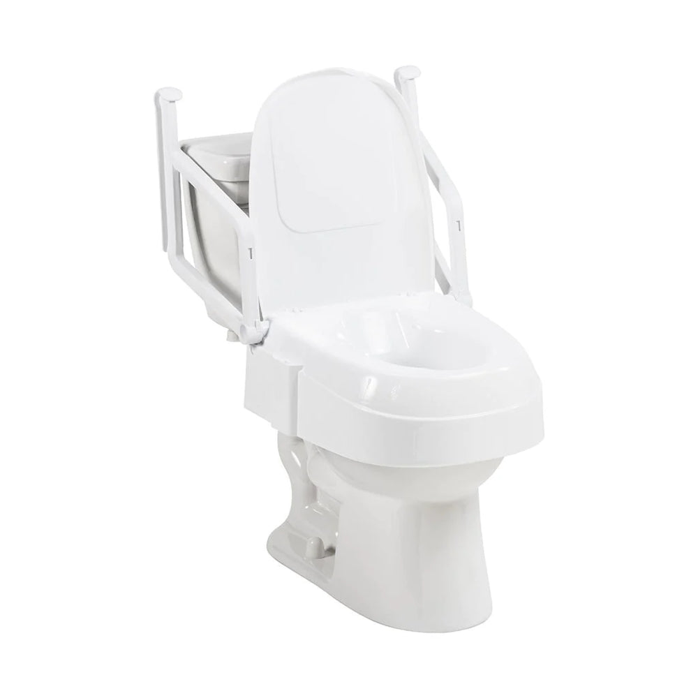 Drive Medical PreserveTech Universal Raised Toilet Seat with Raisable Arms