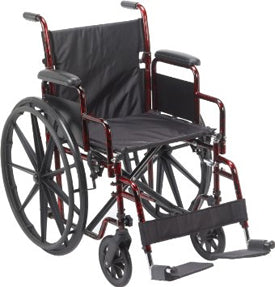 Drive Medical Rebel Wheelchair — 37 lb steel folding wheelchair, 300 lb capacity