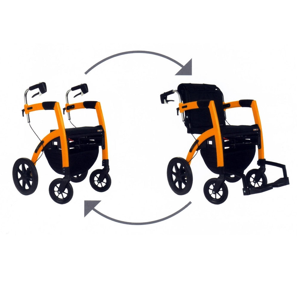 Rollz Motion2 2-n-1 Rollator Transport Chair