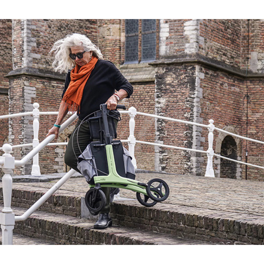 Rollz Air Lightweight Folding Carbon Rollator - Weighs 10.4 lbs