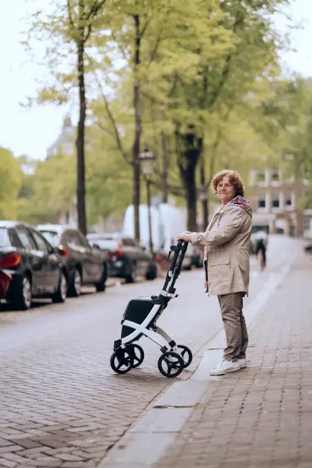 Rollz Flex 2 Lightweight Rollator – Premium Folding Rollator Walker with Seat & XL Shopping Bag