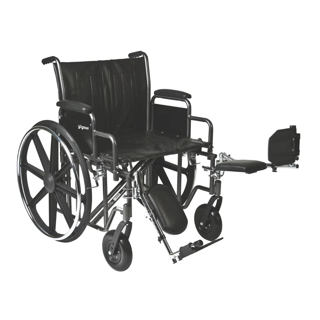 Roscoe K7-Lite Heavy Duty Wheelchair – 22" or 24" Seat, Up to 450 lb Capacity
