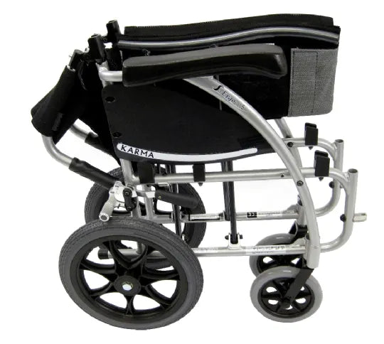 Karman S-115TP Ergonomic Transport Chair – 16" / 18" / 20" Seat, 250 lb Capacity