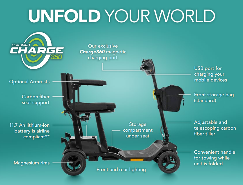 Pride Mobility Go Go Super Portable Folding Scooter