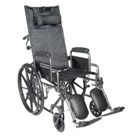 Drive Medical Silver Sport Full Reclining Wheelchair — Elevating Legrests