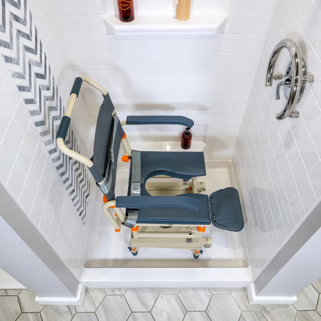 ShowerBuddy SB1 Bathroom Transfer System – Rolling Shower & Toilet Transfer Chair