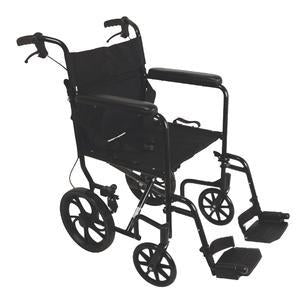 ProBasics Foldable Aluminum Transport Wheelchair With 19 Inch Seat
