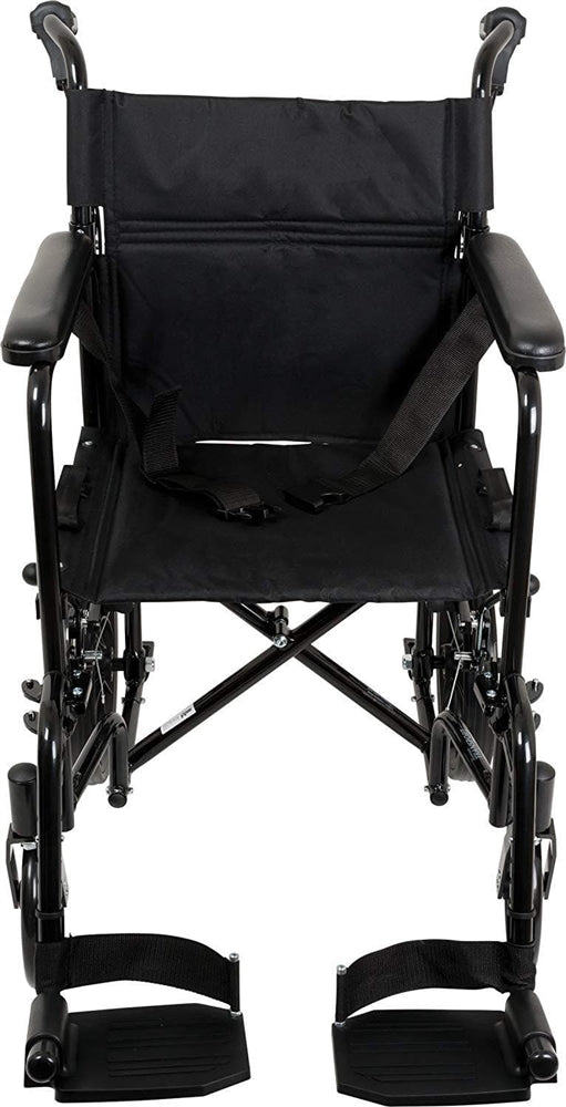 ProBasics Foldable Aluminum Transport Wheelchair With 19 Inch Seat