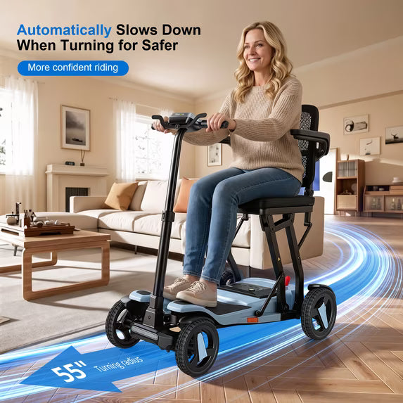 ScootNGo Voyager Smart Folding Travel Mobility Scooter