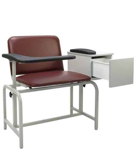 Winco 2574XL Padded Blood Drawing Chair with Cabinet