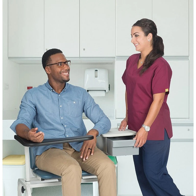 Winco 2572 / 2573 Padded Blood Drawing Chair — Vinyl Phlebotomy Chair