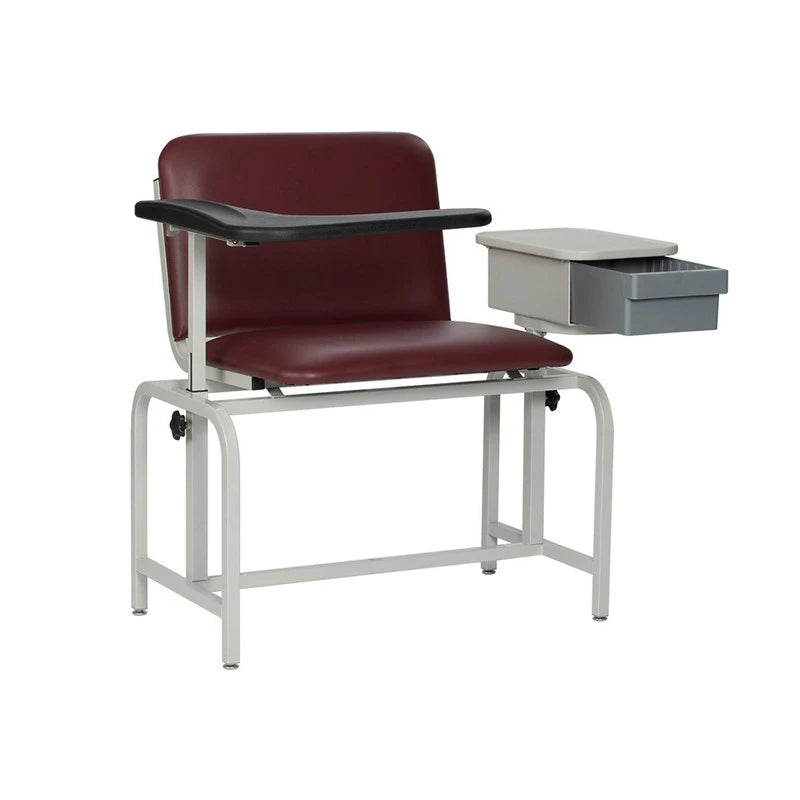 Winco 2574 XL Padded Blood Drawing Chair with Cabinet — 450 lb Bariatric