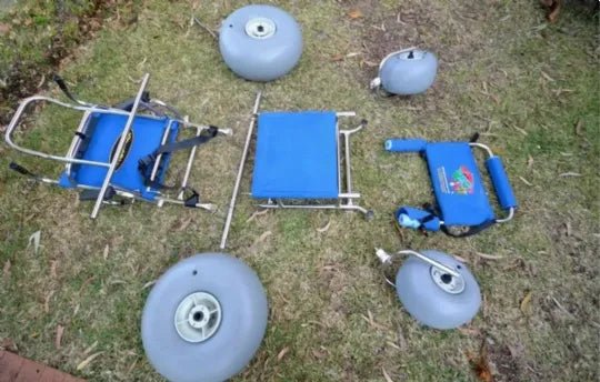 Beach Wheelchair Made with Balloon Tires and Rotating Casters - Wheeleez Sandcruiser - Medical Department Store