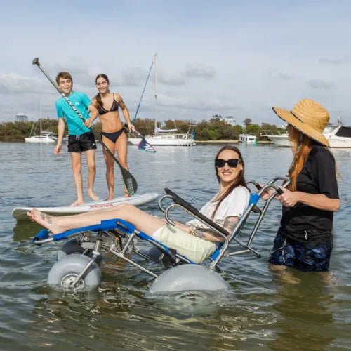 Beach Wheelchair Made with Balloon Tires and Rotating Casters - Wheeleez Sandcruiser - Medical Department Store
