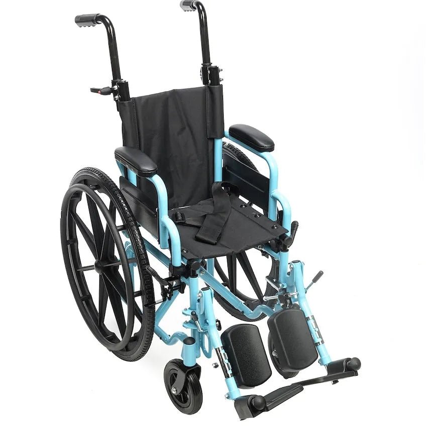 Blaze Pediatric Wheelchair – 12" or 14" Seat Folding Wheelchair for Kids - Medical Department Store