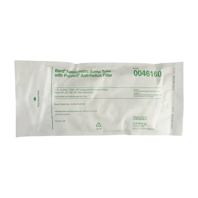 Bard Nasogastric Tubes with PreVent Anti-Reflux Filter