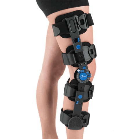 DeRoyal Warrior Recovery Post - Op Knee Brace – Zero - Friction ROM Management - Medical Department Store