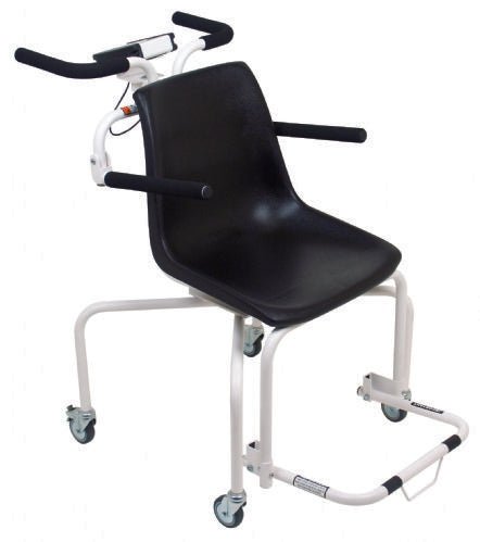 Detecto 6880 Digital Chair Scale with Zero - Turn Radius Wheels – 440 lb Capacity - Medical Department Store