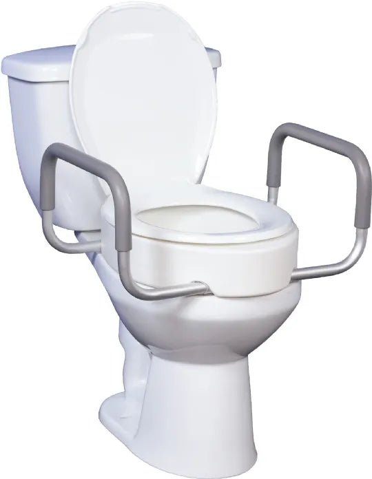 Drive Medical Premium Toilet Seat Riser with Removable Arms - Medical Department Store
