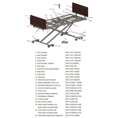 Drive Medical PrimeCare RestWell Hi-Low Hospital Bed