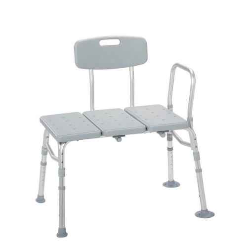 Drive Medical Adjustable Bath Transfer Bench with Backrest – Tub Transfer Bench