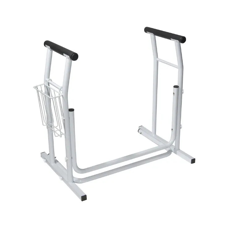 Drive Medical Free-Standing Toilet Safety Frame – Toilet Support Rails with Padded Arm