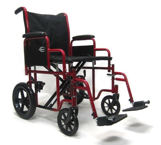 Karman T-920 Bariatric Transport Wheelchair 20 or 22 Inch Seat 450 lb Capacity