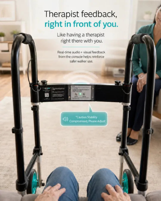 GEORGE Feedback System Front-Wheel Walker by MediTerry - Smart Walker With Real-Time Feedback