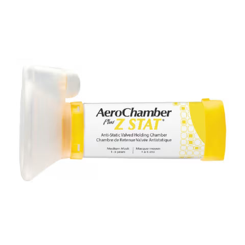 Monaghan Z STAT Anti-Static Valved Holding Chamber with ComfortSeal Mask