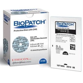 Ethicon Biopatch Protective Disk with CHG — Only CRBSI-Cleared Sponge Dressing, 3 Sizes - Medical Department Store