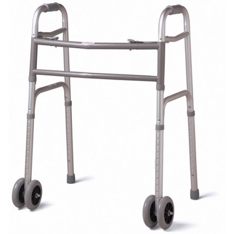 Extra - Wide Two - Button Heavy Duty Wheeled Walker - Medical Department Store