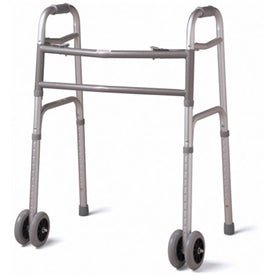 Extra - Wide Two - Button Heavy Duty Wheeled Walker - Medical Department Store